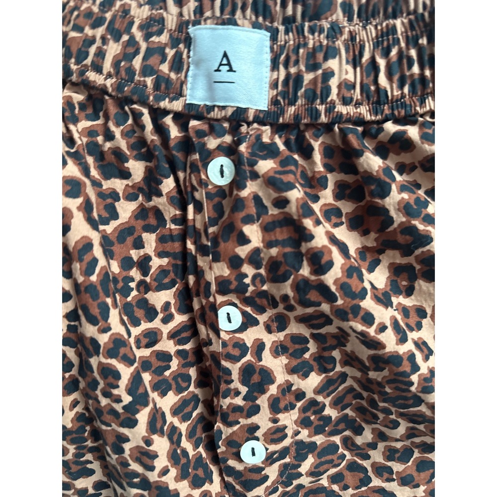 Anthropologie Leopard Print Button Fly Wide Leg Lounge Pants Womens XS - Picture 3 of 4